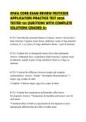 IOWA CORE EXAM REVIEW PESTICIDE APPLICATORS PRACTICE TEST 2026 TESTED 122 QUESTIONS WITH COMPLETE SOLUTIONS GRADED A&plus;
