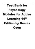 Psychology Test Bank 2026 Dennis Coon Study Guide Active Learning Psychology Exam Psychology Questions and Answers