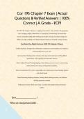 Cor 195 Chapter 7 Exam &vert; Actual Questions & Verified Answers &vert; 100&percnt; Correct &vert; A Grade - ECPI  