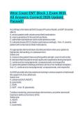 West Coast EMT Block 1 Exam With All Answers Correct&vert; 2026 Update&vert; Passed&excl;&excl;