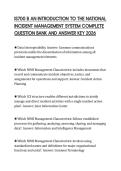 IS700 B AN INTRODUCTION TO THE NATIONAL INCIDENT MANAGEMENT SYSTEM COMPLETE QUESTION BANK AND ANSWER KEY 2026