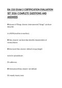 ISA 235 EXAM 2 CERTIFICATION EVALUATION SET 2026 COMPLETE QUESTIONS AND ANSWERS