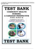 Test Bank for Community Health Nursing&colon; A Canadian Perspective &ndash; 5th Edition &lpar; Lynnette Leeseberg Stamler &rpar; &vert; Canadian Nursing Exam Prep 2025&sol;2026