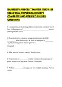 ISA UTILITY ARBORIST MASTER STUDY SET 2026 FINAL PAPER EXAM SCRIPT COMPLETE AND VERIFIED SOLVED QUESTIONS