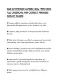 ISSA NUTRITIONIST ACTUAL EXAM PAPER 2026 FULL QUESTIONS AND CORRECT ANSWERS ALREADY PASSED