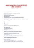 AWOHNN MODULE 1 QUESTIONS AND ANSWERS