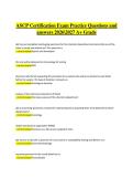 ASCP Certification Exam Practice Questions and  answers 20262027 A&plus; Grade