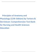 Test Bank for Principles of Anatomy and Physiology 12th Edition by Tortora & Derrickson &vert; Complete Nursing & Health Sciences Q&A