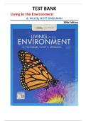 Test Bank for Living in the Environment &ndash; 20th Edition &lpar;G&period; Miller & Scott Spoolman&rpar; &vert; Environmental Science Exam Prep 2025&sol;2026