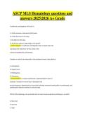 ASCP MLS Hematology &ndash; Questions and Answers 2025&ndash;2026 &vert; Comprehensive Medical Laboratory Scientist hematology study guide for an A&plus; grade