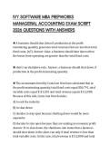 IVY SOFTWARE MBA PREPWORKS MANAGERIAL ACCOUNTING EXAM SCRIPT 2026 QUESTIONS WITH ANSWERS
