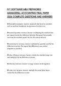 IVY SOFTWARE MBA PREPWORKS MANAGERIAL ACCOUNTING FINAL PAPER 2026 COMPLETE QUESTIONS AND ANSWERS