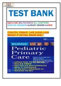 Burns & Dunn Pediatric Primary Care 8th Edition Test Bank Chapters 1&ndash;46 &vert; A&plus; 2026