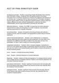 ACCT 301 FINAL EXAM STUDY GUIDE