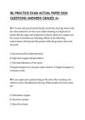 JBL PRACTICE EXAM ACTUAL PAPER 2026 QUESTIONS ANSWERS GRADED A&plus;