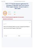 WGU C777 Web Development Applications Pre-Assessment &vert; 55 Questions And Correct Answers With Complete Solutions &vert; Already Graded A&plus; &vert; 2026 Update 