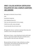 JERSEY COLLEGE NUTRITION CERTIFICATION EVALUATION SET 2026 COMPLETE QUESTIONS AND ANSWERS