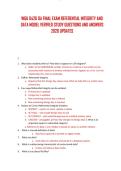 WGU D426 OA FINAL EXAM REFERENTIAL INTEGRITY AND DATA MODEL VERIFIED STUDY QUESTIONS AND ANSWERS 2026 UPDATES