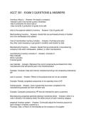 ACCT 301 - EXAM 3 QUESTIONS & ANSWERS