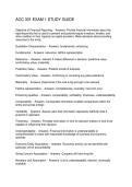 ACC 301 EXAM 1 STUDY GUIDE