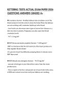 KETTERING TESTS ACTUAL EXAM PAPER 2026 QUESTIONS ANSWERS GRADED A&plus;
