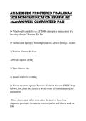 ATI MEDSURG PROCTORED FINAL EXAM 2023 NGN CERTIFICATION REVIEW SET 2026 ANSWERS GUARANTEED PASS
