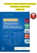 Test Bank for Textbook of Diagnostic Microbiology 7th Edition &vert; Connie R&period; Mahon &vert; Verified Chapters 1&ndash;41 &vert; Newest 2025 Version
