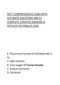 NCCT COMPREHENSIVE EXAM WITH ACCURATE QUESTIONS AND A&plus; COMPLETE UPDATED ANSWERS & DETAILED RATIONALES 2026