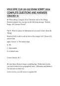 KYLE EPIC CLN 251-252 EXAM SCRIPT 2026 COMPLETE QUESTIONS AND ANSWERS GRADED A&plus;