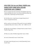 KYLE EPIC CLN 251-252 FINAL PAPER 2026 EXAM STUDY GUIDE WITH SOLVED QUESTIONS 100&percnt; CORRECT