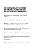 ATI MENTAL HEALTH PROCTORED RETAKE FINAL STUDY GUIDE 2026 SOLVED QUESTIONS FULLY CORRECT