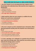 NSG 4100 &lpar;AH III&rpar; Exam 3&comma; NSG-4100 EXAM 3