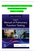 Test Bank&colon; Ruppel's Manual Of Pulmonary Function Testing&comma; 12th Edition 2024&sol;LATEST UPDATE &sol;ALL CHAPTERS INCLUDED
