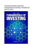Fundamentals of Investing 14th Edition &lpar;Scott B&period; Smart&rpar; &ndash; Test Bank and Solution Manual