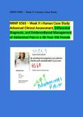 NRNP 6560 &ndash; Week 9 i-Human Case Study&colon; Advanced Clinical Assessment&comma; Differential Diagnosis&comma; and EvidenceBased M