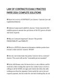 LAW OF CONTRACTS EXAM 2 PRACTICE PAPER 2026 COMPLETE SOLUTIONS