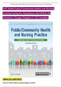 TEST BANK For Public &sol; Community Health and Nursing Practice&colon; Caring for Populations&comma; 3rd Edition&comma; Christine L&period; Savage&comma; Verified Chapters 1 - 22&comma; Complete Newest Version