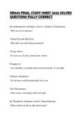NR605 FINAL STUDY SHEET 2026 SOLVED QUESTIONS FULLY CORRECT
