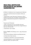 NR605 FINAL CERTIFICATION EVALUATION SET 2026 ANSWERS GUARANTEED PASS
