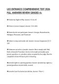 LEO ENTRANCE COMPREHENSIVE TEST 2026 FULL ANSWERS REVIEW GRADED A&plus;