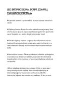 LEO ENTRANCE EXAM SCRIPT 2026 FULL EVALUATION VERIFIED A&plus;