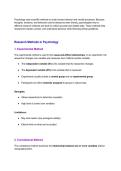 Class notes PSY121 Methods And Tools In Psychology &lpar;PSY121&rpar; 
