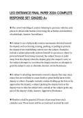 LEO ENTRANCE FINAL PAPER 2026 COMPLETE RESPONSE SET GRADED A&plus;