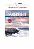 Auditing&colon; A Practical Approach &ndash; Robyn Moroney & Fiona Campbell &lpar;4th Canadian Edition&rpar; &vert; Complete Test Bank &lpar;Chapters 1&ndash;15&rpar;