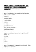 NU665 WEEK 1 COMPREHENSIVE TEST PAPER 2026 COMPLETE ANSWERS ACCURATE
