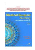 TEST BANK  MEDICAL-SURGICAL NURSING CRITICAL THINKING IN CLIENT CARE&comma; 4TH  EDITION PRISCILLA LEMONE&comma; KAREN M&period; BURKE ALL CHAPTERS COVERED QUESTIONS AND ANSWERS GRADED A&plus; 100&percnt; VERIFIED&period; ALL CHAPTERS 1-52