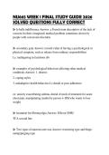NU665 WEEK 1 FINAL STUDY GUIDE 2026 SOLVED QUESTIONS FULLY CORRECT