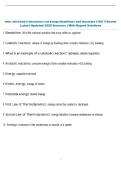 BIOL 400 EXAM II Metabolism and Energy Questions and Answers &lpar;100 &percnt;Score&rpar;  Latest Updated 2026 Answers &vert; With Expert Solutions