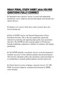 NU671 FINAL STUDY SHEET 2026 SOLVED QUESTIONS FULLY CORRECT