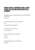 NUR195 EXAM 2 HONDROS FINAL STUDY GUIDE 2026 SOLVED QUESTIONS FULLY CORRECT